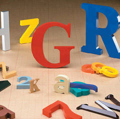 injection molded plastic letters