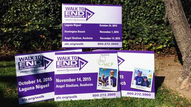 purple yard signs